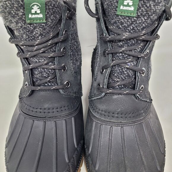 Kamik Sienna Mid Waterproof Winter Snow Boots Black Womens Sz 7M Made/CANADA 99% - Picture 3 of 11